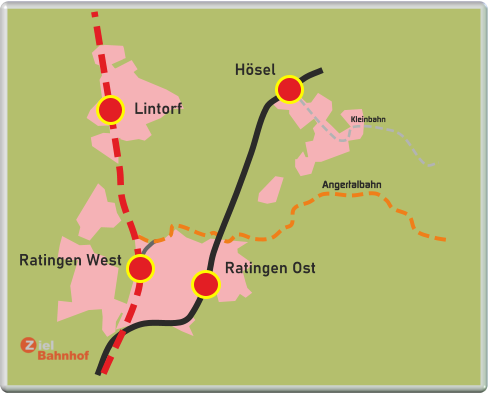 Ratingen Ost Hösel Lintorf Ratingen West Angertalbahn Kleinbahn
